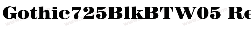Gothic725BlkBTW05 Re字体转换